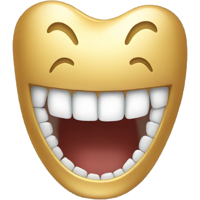 Gold tooth smile  emoji