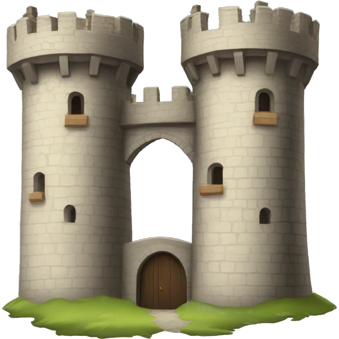 Tower of a medieval castle with fortifications emoji