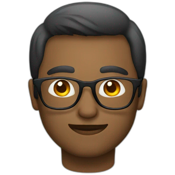 reflexive man with glasses emoji