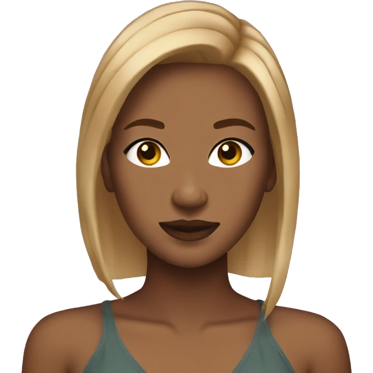 Slay queen light brown hair emoji