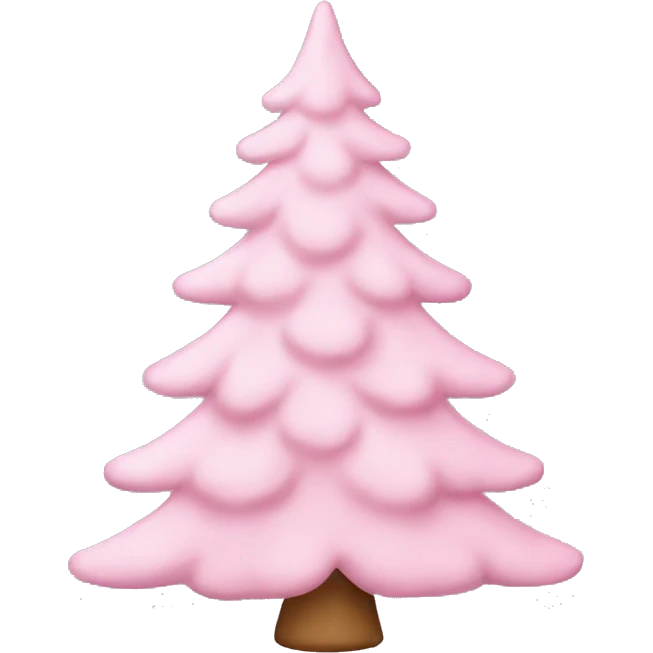 Pastel pink Christmas tree emoji