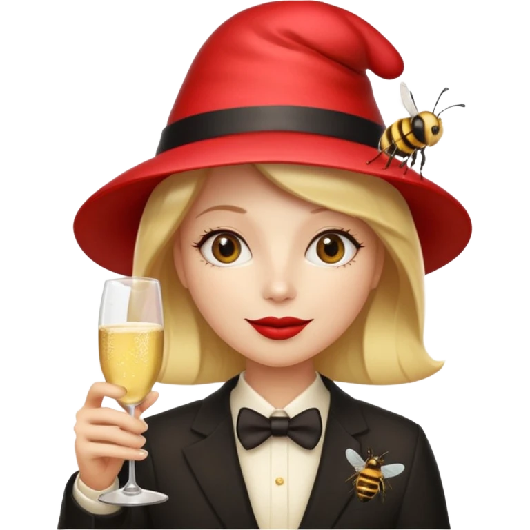 party red hat bee emoji