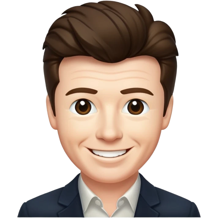 Rick Astley smiling emoji