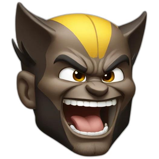 Wolverine laughing emoji