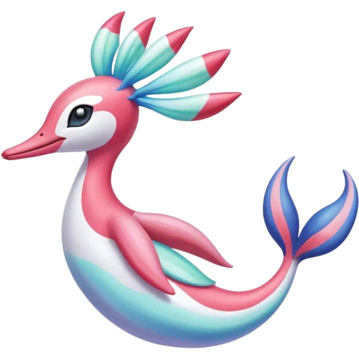 Colorful Exotic Meloetta-Milotic-Cresselia-Primarina-Kirby-Fakémon-creature-hybrid emoji