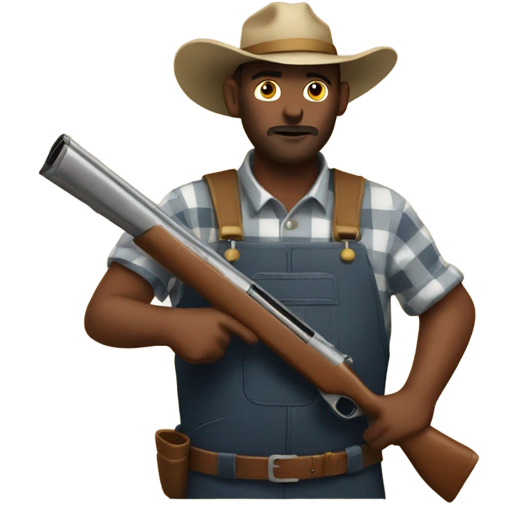Farmer with a shotgun emoji