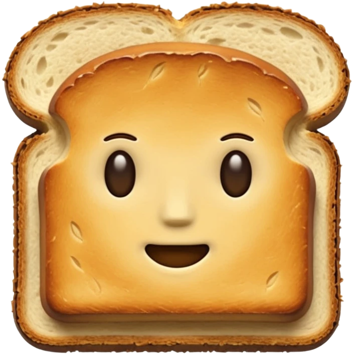 toasted bread on malted butter no face emoji