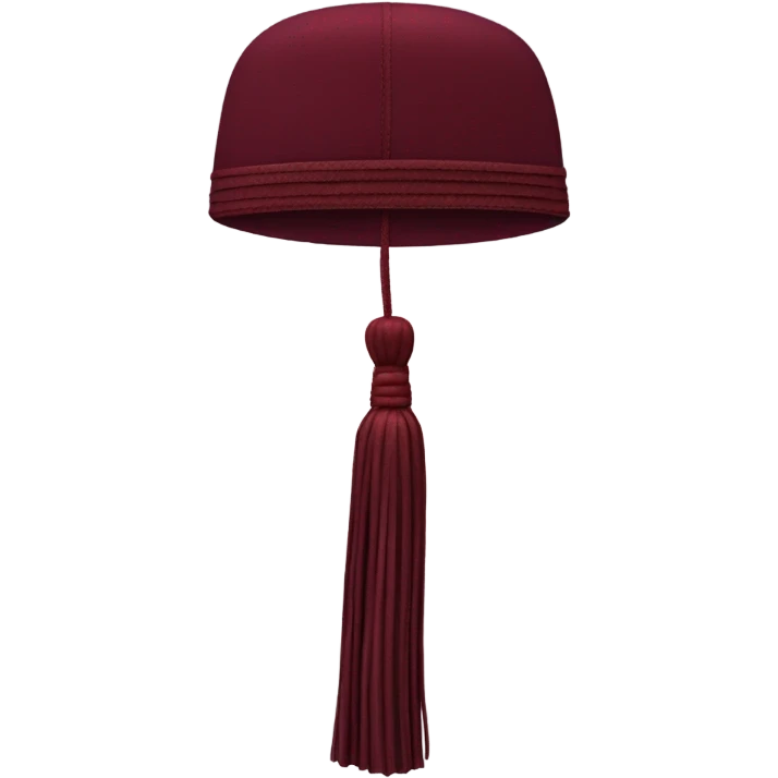 burgundy colored fez emoji