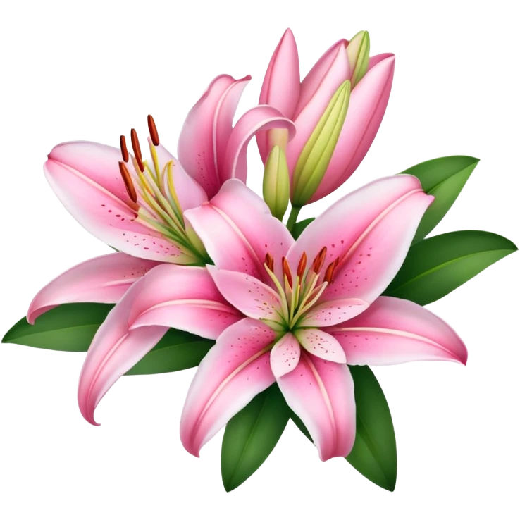 Pink lilies emoji