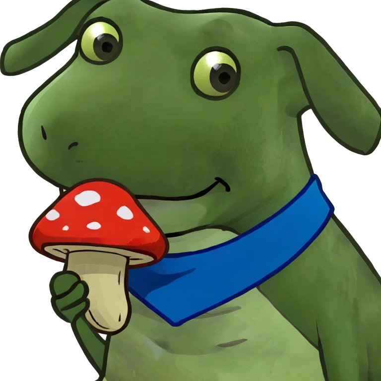 dog eating mushroom  emoji