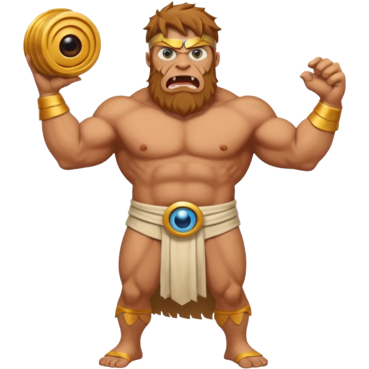 fullbody one-eye ancient giant cyclope roaring emoji