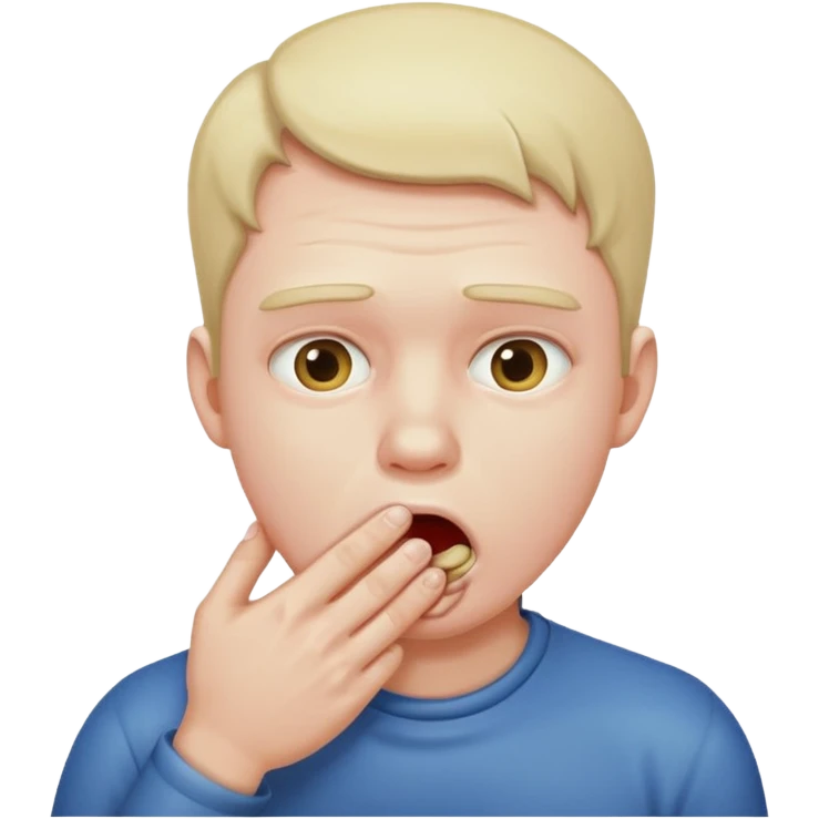 Man choking himself  emoji