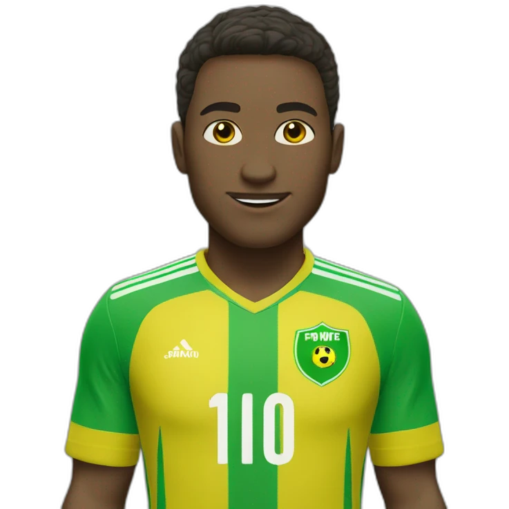Tenue soccer jaune vert emoji