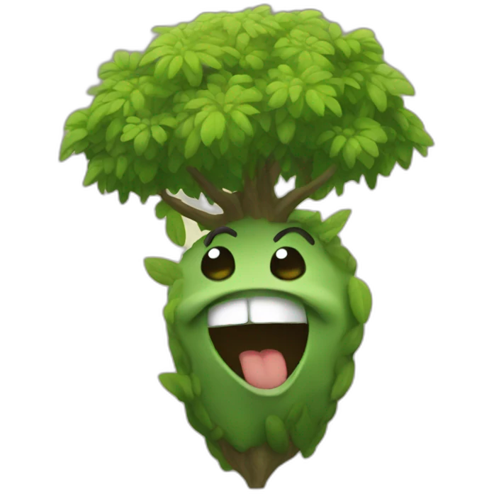 Happy bush emoji