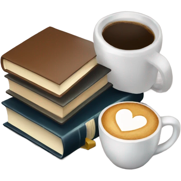 Books and coffee emoji