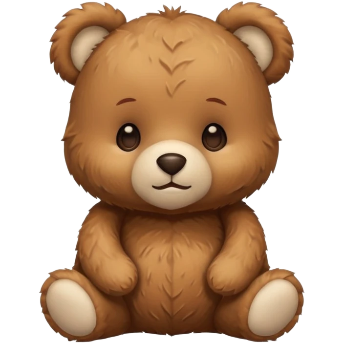 Adorable fluffy baby Teddy bear plushy  emoji