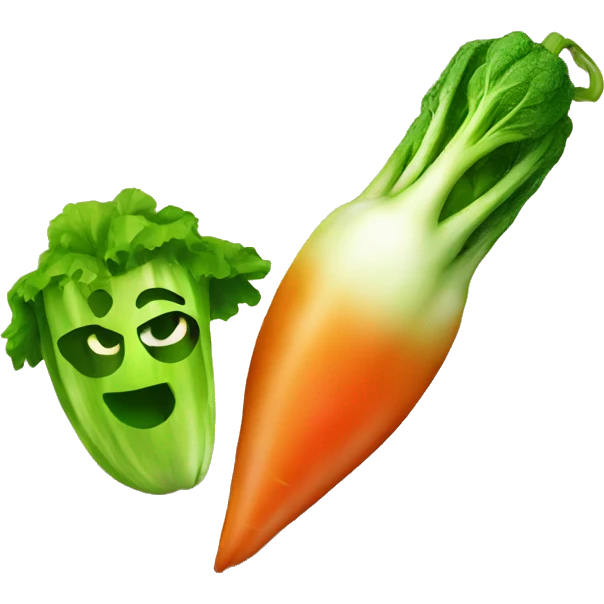 Hot weather and vegetable emoji