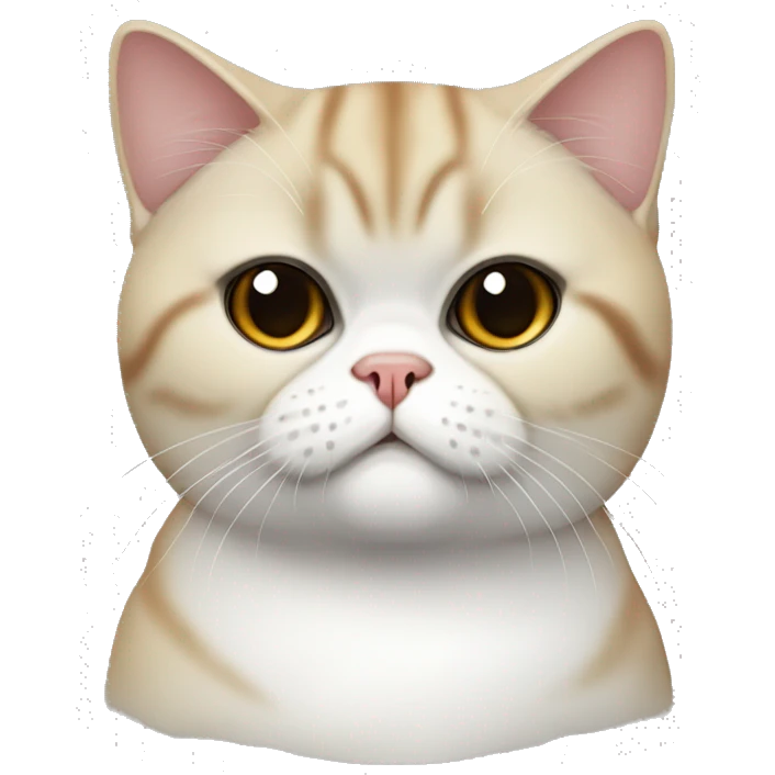 exotic-shorthair cat,half body emoji