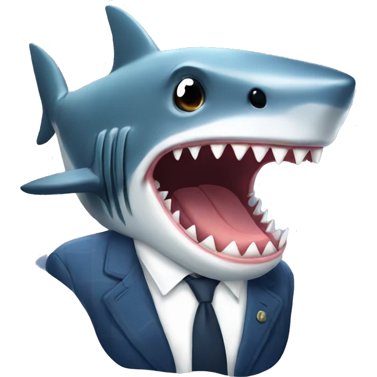 Preppy shark emoji