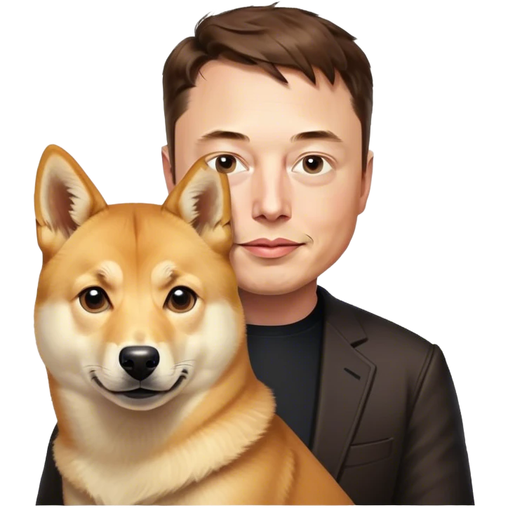 Илон Маск с Doge emoji