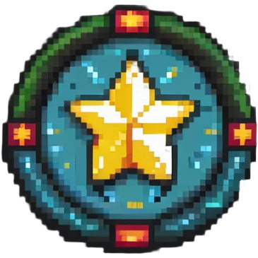Moderator badge with star, admin logo emoji