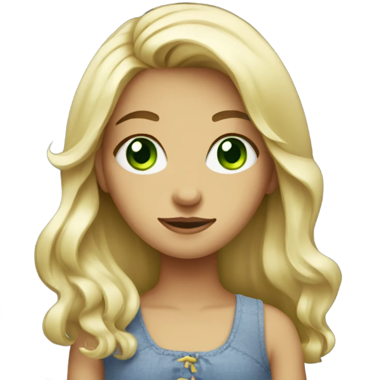 green-eyed fair-haired girl emoji