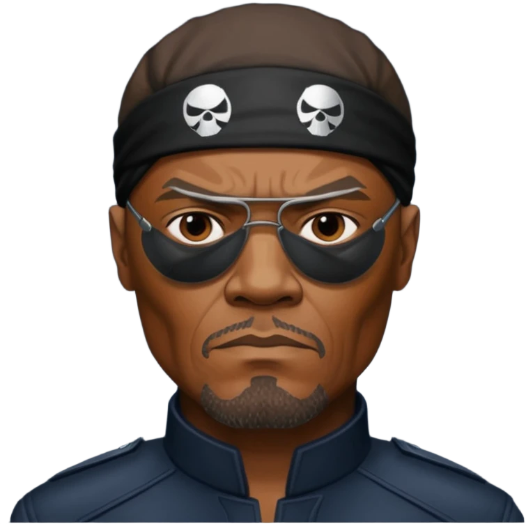 Nick Fury Samuel L. Jackson face only  emoji