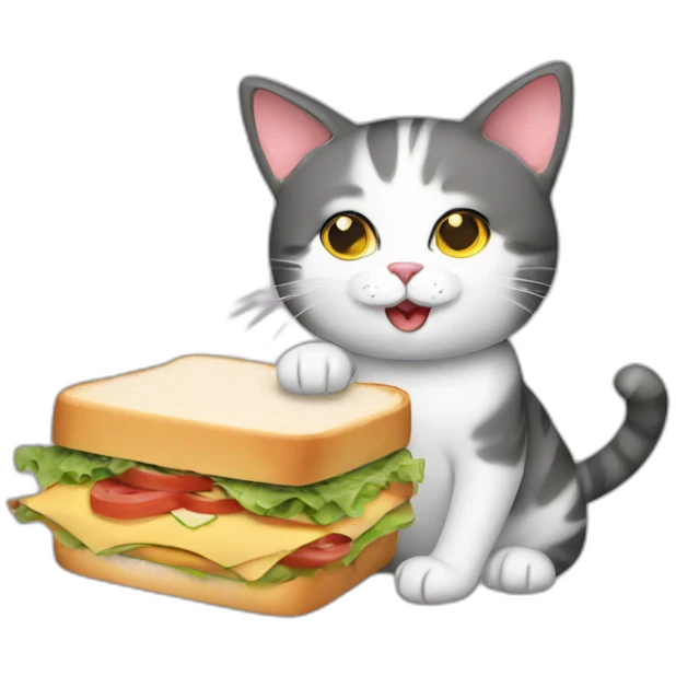 Cat Making a Sandwich emoji