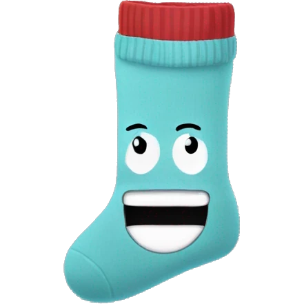 Sock with a crying face emoji
