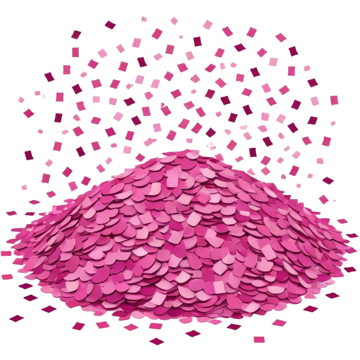 different pink tone confetti emoji