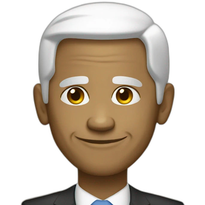 Obama is white emoji