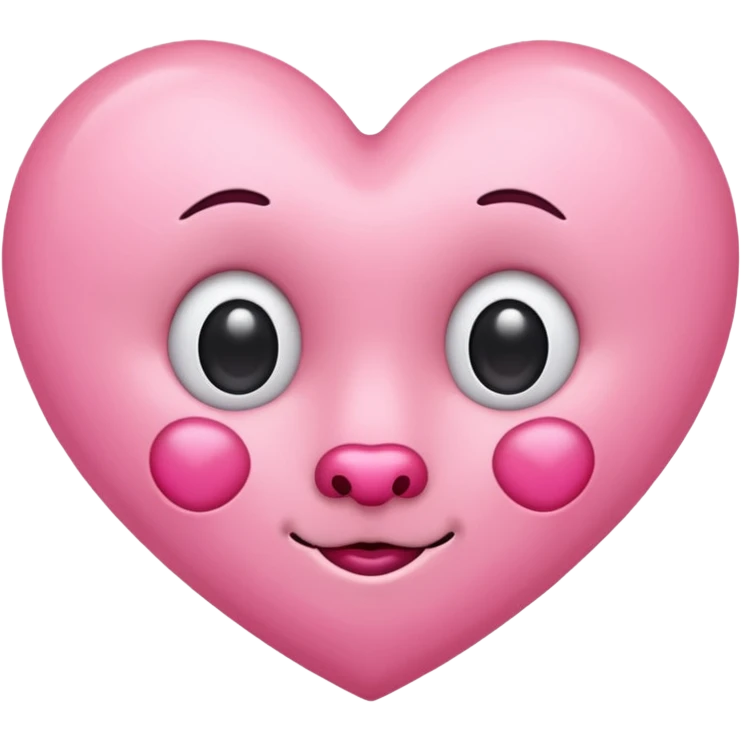 pink heart with pig pink nose emoji