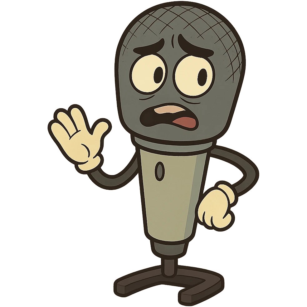 microphone cartoon style emoji