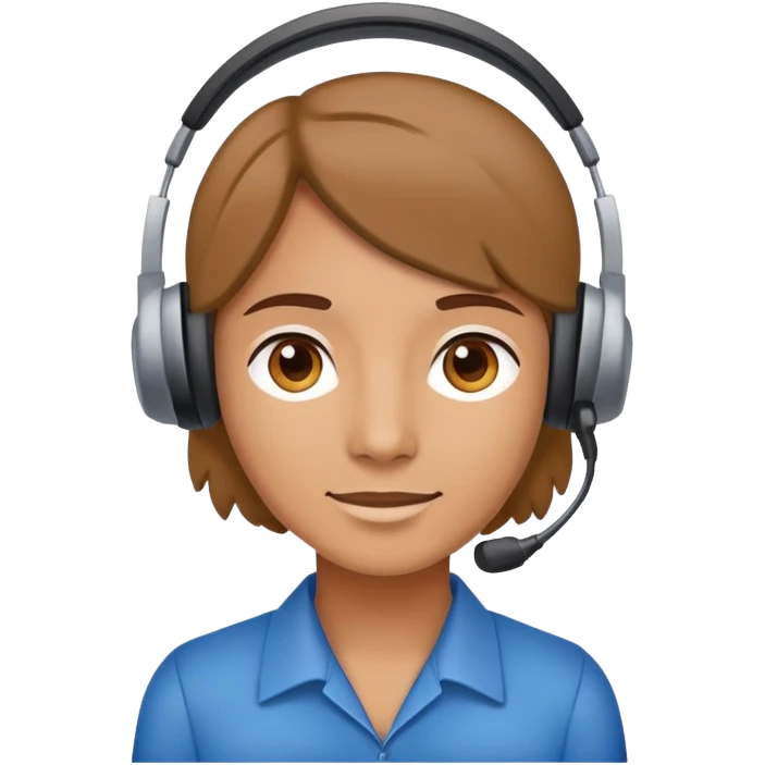 A call center operator wearing a headset emoji
