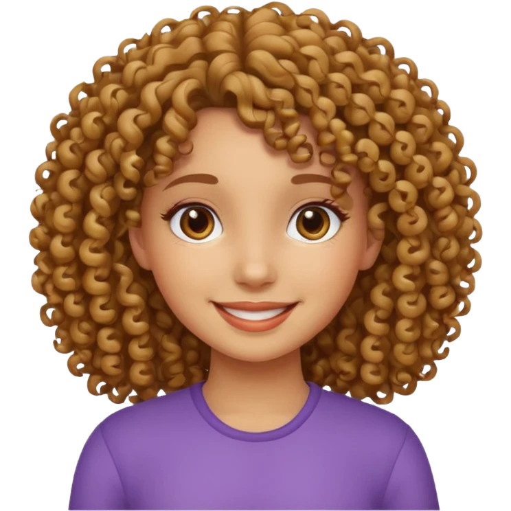 Curly hair girl emoji