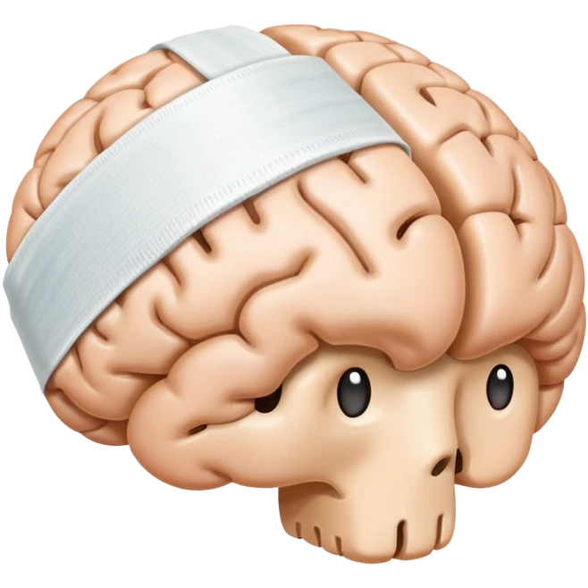 brain wrapped in a bandage emoji