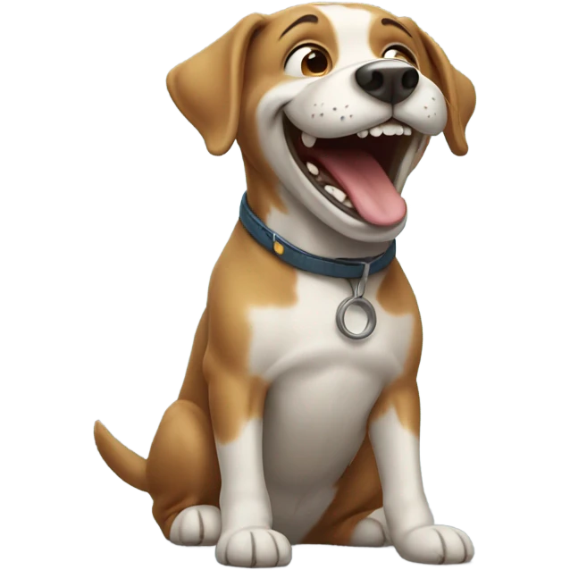 Laughing dog  emoji