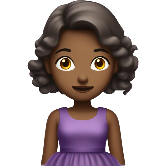 a girl in a purple dress that uses aroma oil emoji