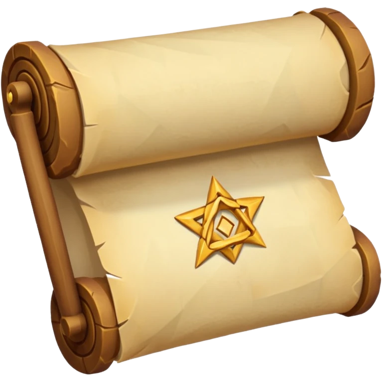 low poly magic scroll emoji