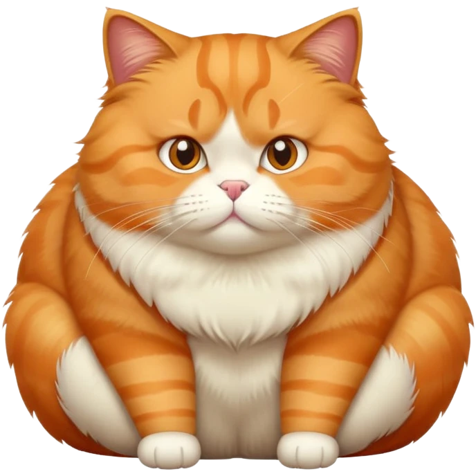 fat orange cat emoji
