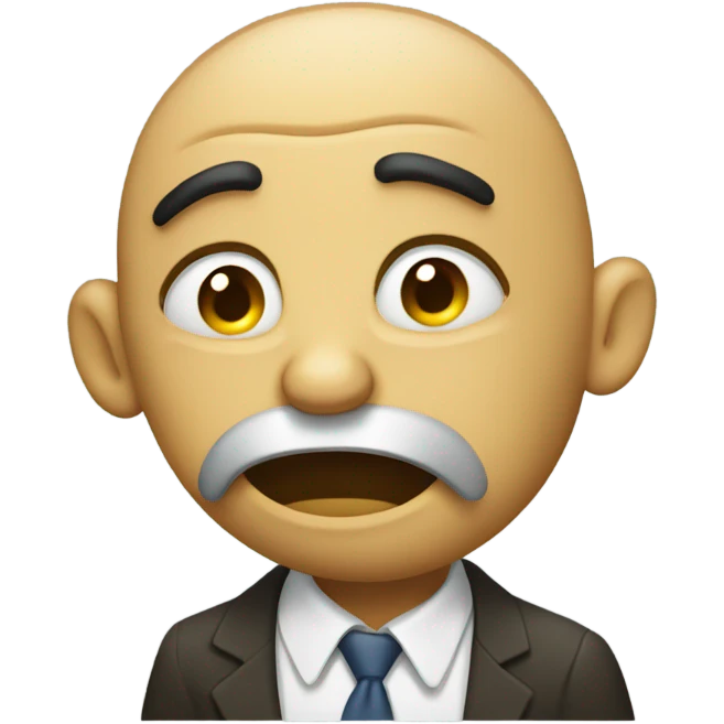 Sad drunk dizzy person emoji
