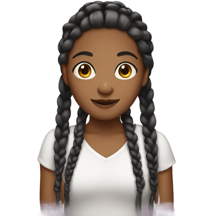 Girl with braids emoji