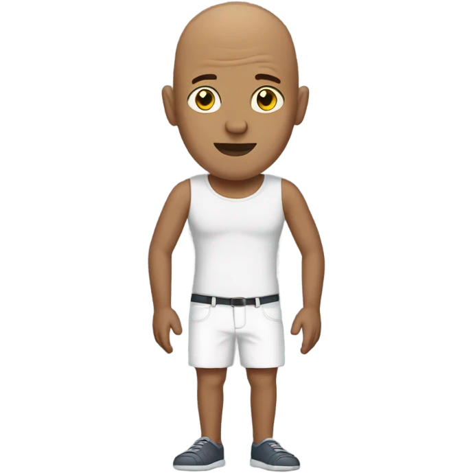 Bald guy with no shoes emoji
