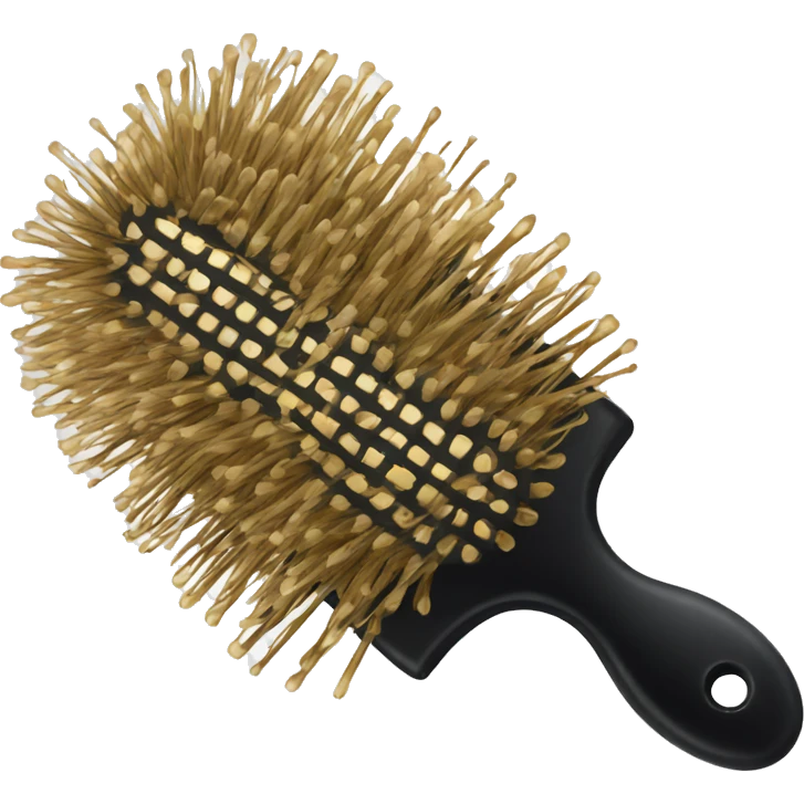  golden vintage hair brush emoji