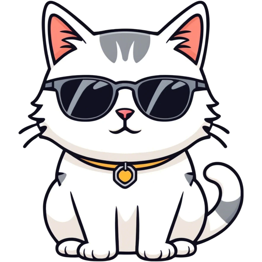Cat with sunglasses emoji