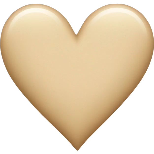 Beige heart emoji
