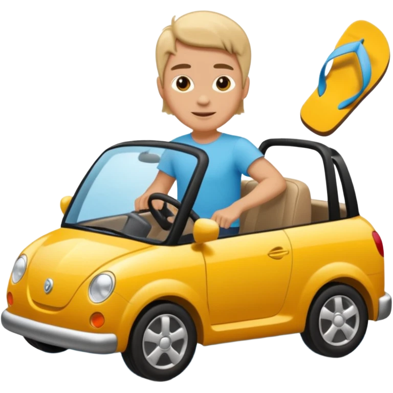 drive with flipflops emoji
