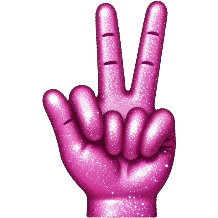 Pink sparkly flipping off middle finger emoji  emoji
