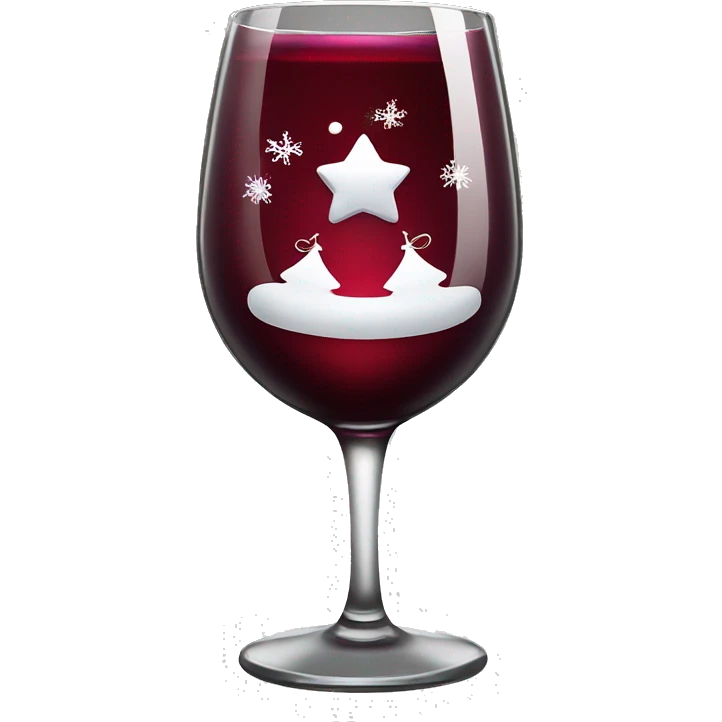 Red wine christmass glass emoji