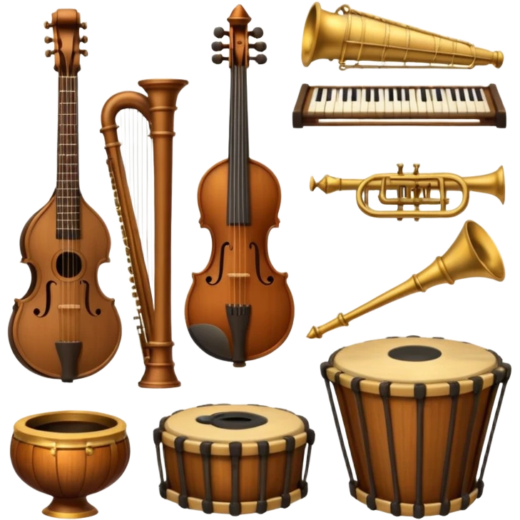 musical instruments from before the Common Era emoji